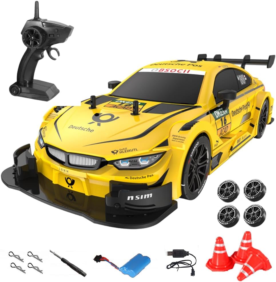 MY TOYS 1:16 Scale 4WD High-Speed RC Drift Car with LED Lights & Accessories (DC737)