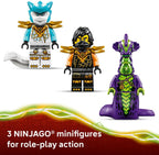 LEGO NINJAGO Dragons Rising: Cole’s Mission Mech vs. Acid Monster – 3-Minifigure Battle Set with Spring-Loaded Blaste