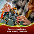 LEGO NINJAGO Dragons Rising: Cole’s Mission Mech vs. Acid Monster – 3-Minifigure Battle Set with Spring-Loaded Blaste