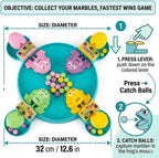 MyToys Hungry Frog Board Game for Kids — 2 to 4 Player Interactive Bean Eating Toy with 32 Multicolor Beans