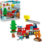LEGO DUPLO Fire Engine 10473 – Educational Fire Truck Toy with Ladder, Hose, and Firefighter Figure – Gift for Toddlers 2