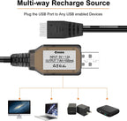 MYTOYS 7.4V 2S LiPo Battery USB Charger Cable (1A, XH-3P Connector) | High-Speed Charging Cable for RC Cars, Crawlers, Drones & Gel Blasters