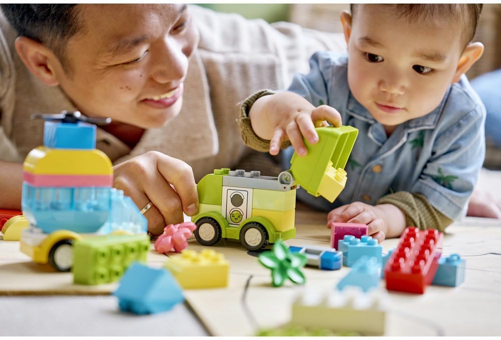 LEGO DUPLO Creative Vehicles 10474 – Montessori Learning Toy for 1+ Year Old Boys & Girls – Fine Motor Skills Development Vehicle Set (42 Bricks)