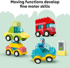 LEGO DUPLO Creative Vehicles 10474 – Montessori Learning Toy for 1+ Year Old Boys & Girls – Fine Motor Skills Development Vehicle Set (42 Bricks)