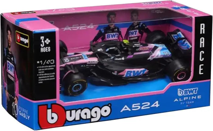 Bburago 1:43 Scale Formula 1 Diecast Model Car | F1 Racing Series Special Edition Collectible Miniature Miniature Car | Premium Injection Molded Metal & Plastic with Window Box Display