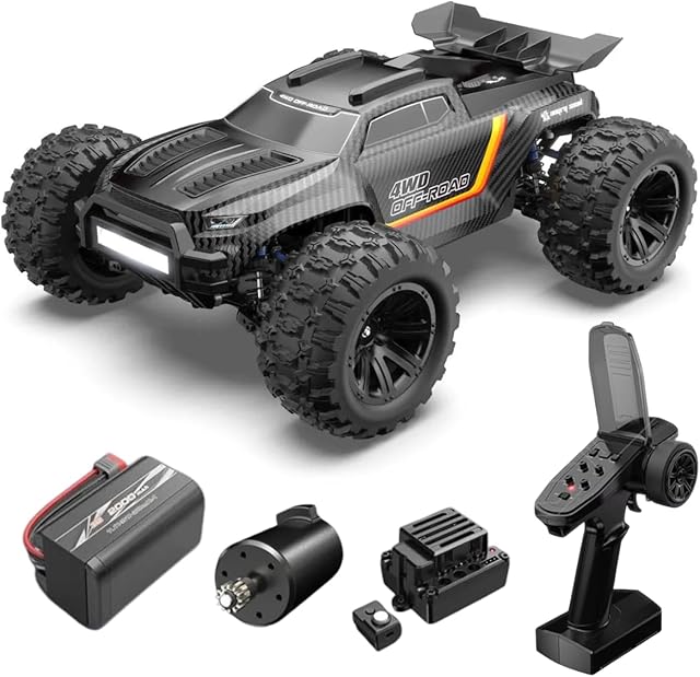 MyToys 4x4 Off Road Brushless RC Truck 12212 - 1/12 Scale High Speed RC Car for Adults, Fast 60 KM/H, Metal Drivetrain & Oil Shocks, 2.4GHz Remote Control Vehicle Toy Gift, Ready-to-Run with Battery