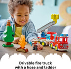 LEGO DUPLO Fire Engine 10473 – Educational Fire Truck Toy with Ladder, Hose, and Firefighter Figure – Gift for Toddlers 2