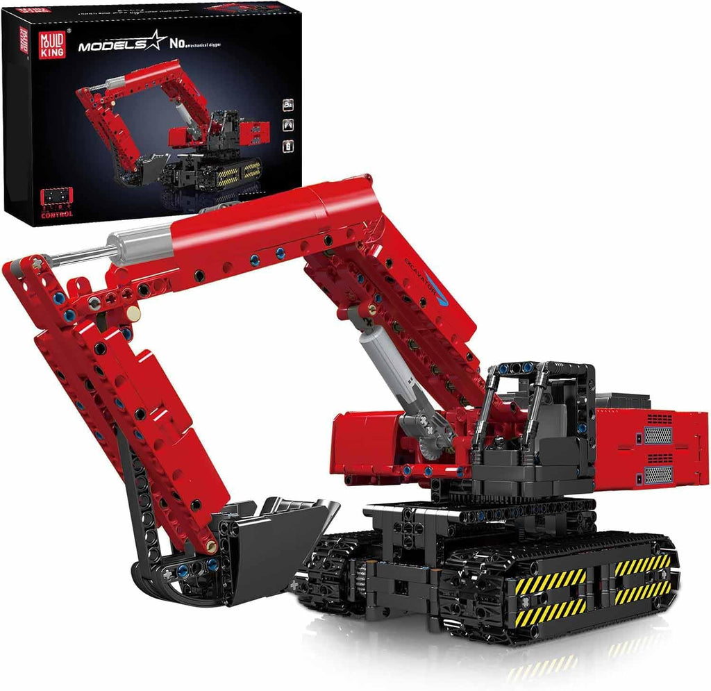 Mould King 15062 Motorized Technik Excavator | 1,500+ Pcs App-Controlled STEM Building Set