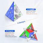 GAN Pyramid M Stickerless Triangle Speed Cube – Core Magnetic Positioning (36 Magnets, 64g)