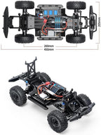 1/10 RC Rock Crawler - 15 km/h, 540 Motor, ABS Body, Waterproof ESC & LED Lights