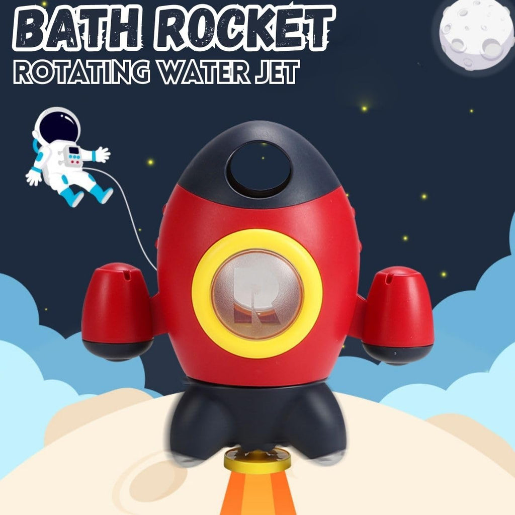 Blast Off Space Rocket Bath Toy – Interactive Rotating Water Fountain & Sensory Play for Toddlers