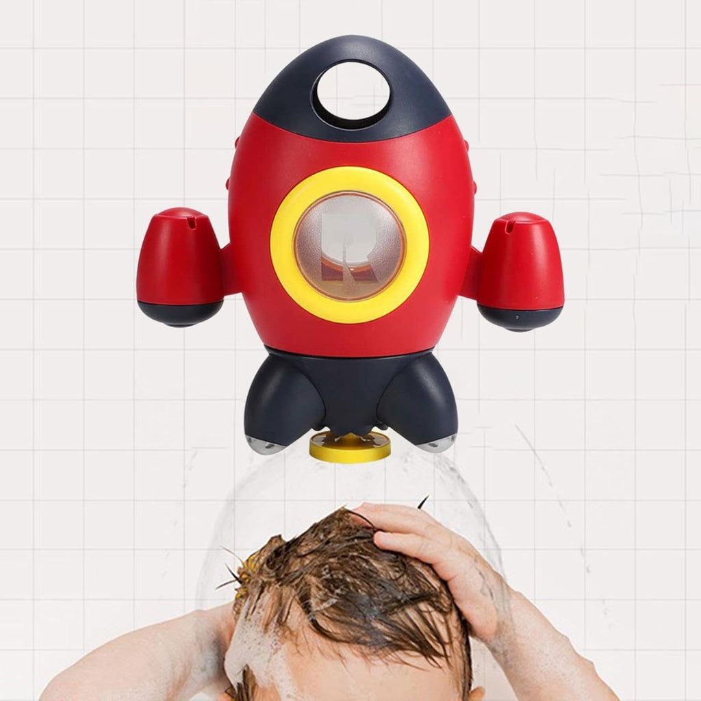 Blast Off Space Rocket Bath Toy – Interactive Rotating Water Fountain & Sensory Play for Toddlers