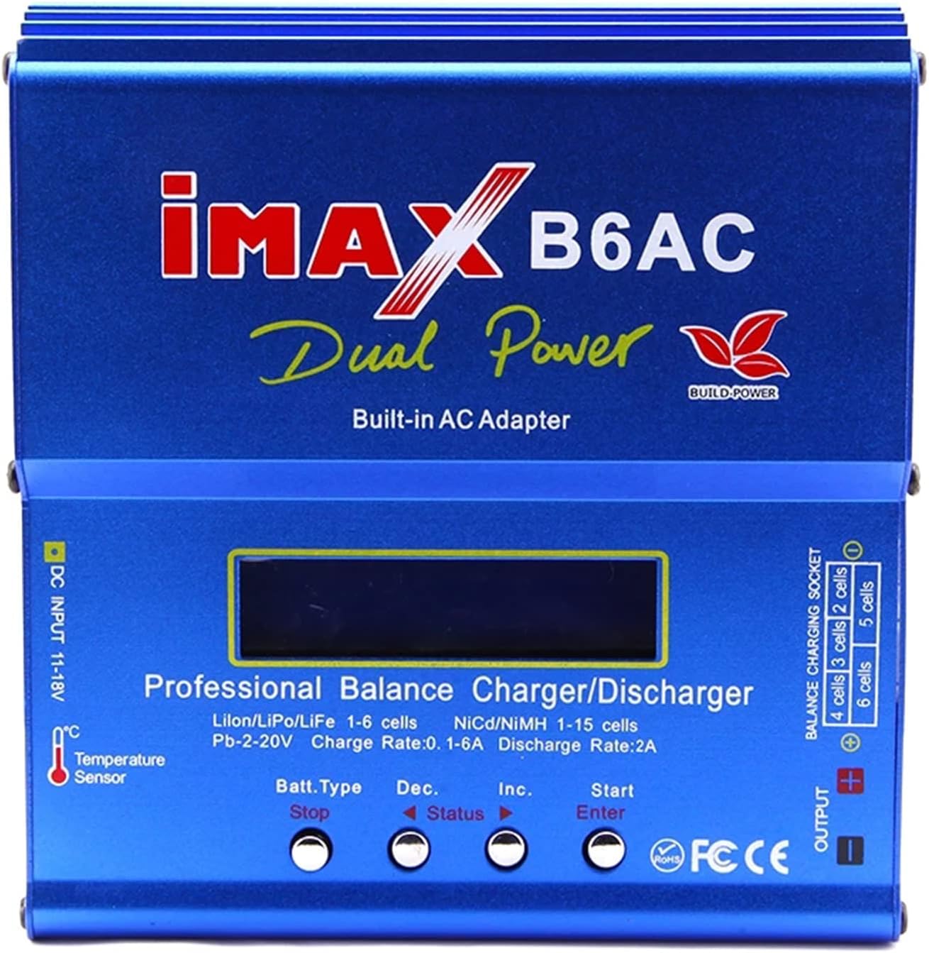 iMAX B6 AC 80W Smart Balance Lipo Battery Charger & Discharger | Universal Digital LCD Screen Charging Station for 1S-6S LiPo, LiFe, NiMH, NiCd & Pb Batteries for Hobby RC Vehicles, Drones & Packs