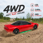 MYTOYS 1/18 4WD Drift RC Car – 2.4G High-Speed Racing Car with ESP Gyro, LED Lights & Interchangeable Wheels (RTR Ready-to-Run)