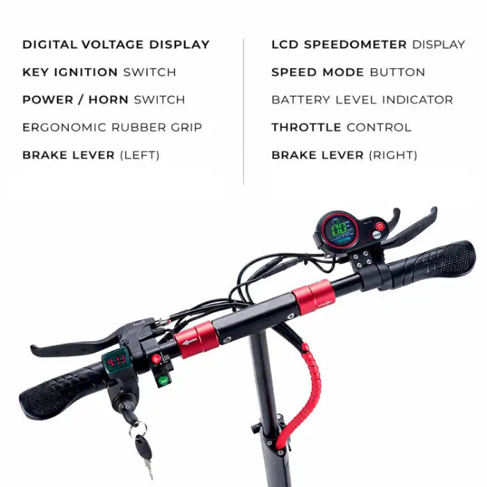 MT358 Foldable Electric Kick Scooter with seat - 750W Motor, 65 km/h Max Speed, 10" Off-Road Tires