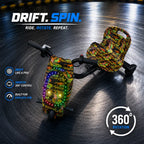 36V Electric Drift Scooter for Kids (Ages 4+) - 3-Speed Modes, 360° Rotating Tricycle, Bluetooth Music, Multicolor LED Lights, 250W Brushless Motor, Max Speed 15km/h, Includes Helmet & Safety Gears