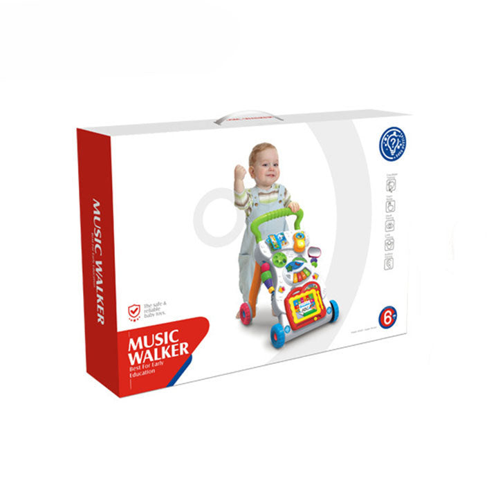 MYTOYS Baby Walker with Music & Drawing Board – Educational Activity Centre for Toddlers 18-24 Months