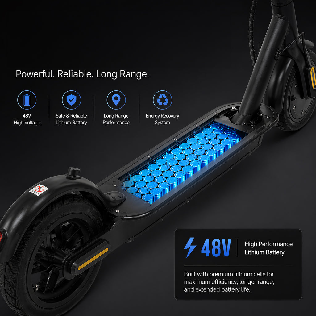 MYTOYS High-Performance 350W Electric Scooter | 48V Lithium Battery & Smart LED Display