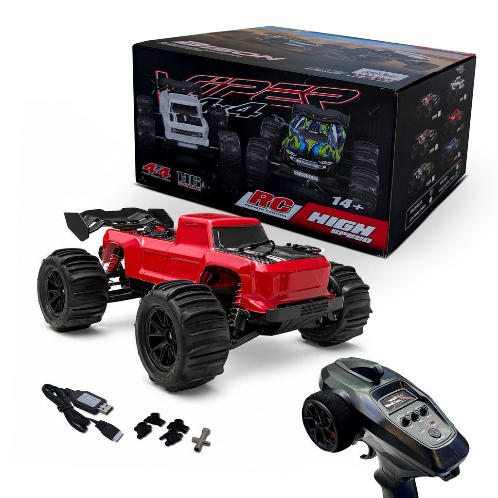 MYTOYS  S910 High-Speed 1:16 4WD Brushlees Remote Control Off-Road Truck - 60km/h Top Speed, LED Headlights, 2.4GHz Proportional Control