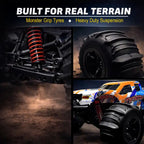 MYTOYS Hobbiway Typhoon MT660 1/10 4WD RTR High Speed RC Monster Truck - Off-Road & Sand Tyre Editions