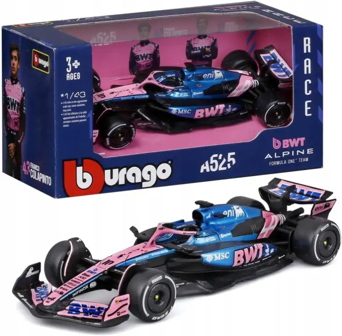Bburago 1:43 Scale Formula 1 Diecast Model Car | F1 Racing Series Special Edition Collectible Miniature Miniature Car | Premium Injection Molded Metal & Plastic with Window Box Display