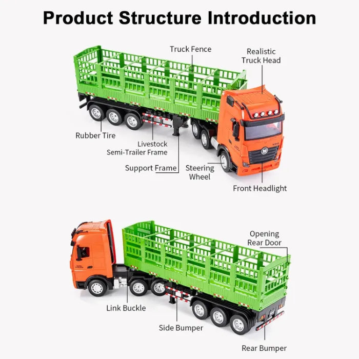 HUINA 1312 1/18 Scale Remote Control Tractor Truck with Lights & Sound