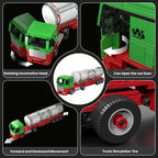 Mould King 24075 Tanker Truck Building Blocks Set – 556 Pcs Realistic Oil Transporter Scale Model Kit – STEM DIY Construction Toy & MOC Collectible Gift for Kids 4+ and Adults – 40cm Large Scale