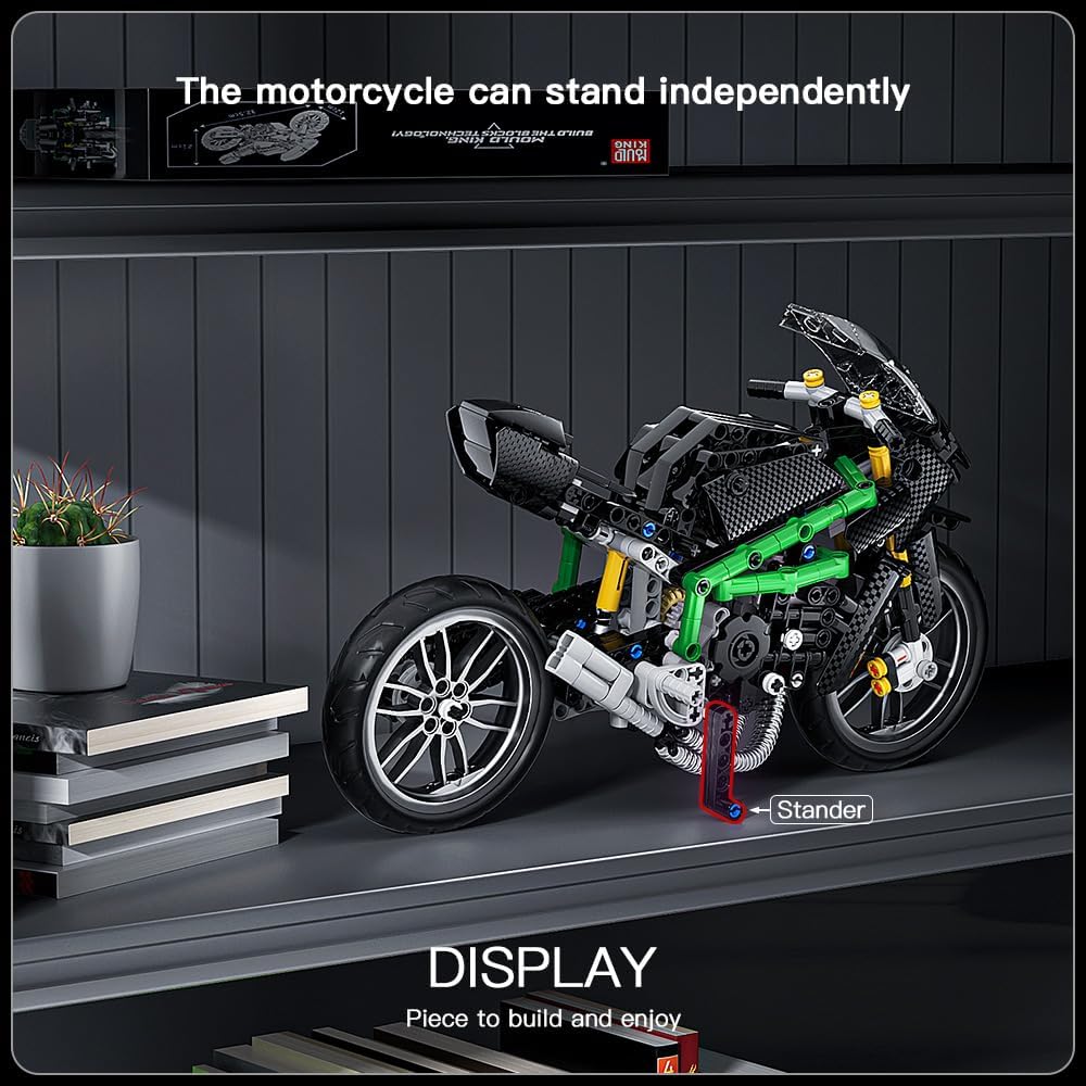 Mould King 23002 H2R Super Motorcycle | Technical Building Blocks Set (639 Pieces)