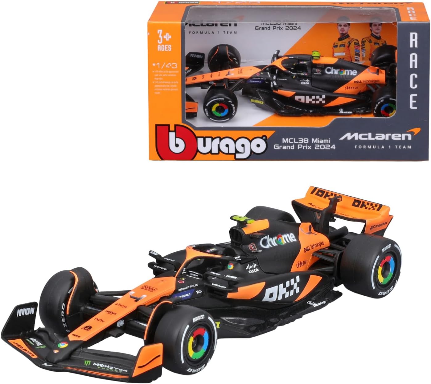 Bburago 1:43 Scale Formula 1 Diecast Model Car | F1 Racing Series Special Edition Collectible Miniature Miniature Car | Premium Injection Molded Metal & Plastic with Window Box Display