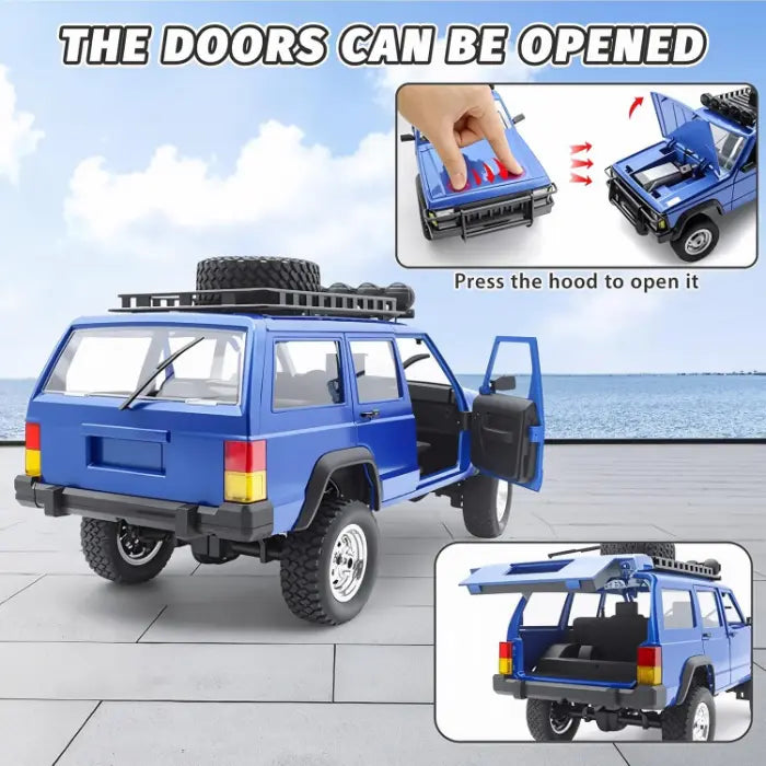 MN78 1/12 Scale 4WD RC Rock Crawler, Cherokee Off-Road Remote Control SUV Truck with 2.4GHz Proportional Control & LED Light System