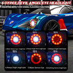 MY TOYS 1/16 RC Drift Car 4WD – 38KM/H High-Speed Remote Control Car with 6 LED Light Modes, 1 Battery & Dual Tire Sets (Racing & Drifting) for Kids & Adults