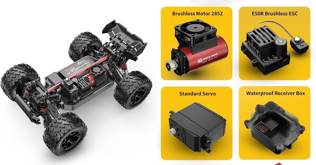 Mytoys MJX Hyper Go 14207 1/14 Scale 4WD Brushless RC Truck for Adults – High Speed 4x4 Remote Control Car up to 78 KM/H,