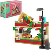 MYTOYS Modular Pizza Shop Street View Building Set – 246 Piece DIY Creator Architecture Kit