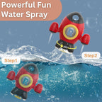 Blast Off Space Rocket Bath Toy – Interactive Rotating Water Fountain & Sensory Play for Toddlers