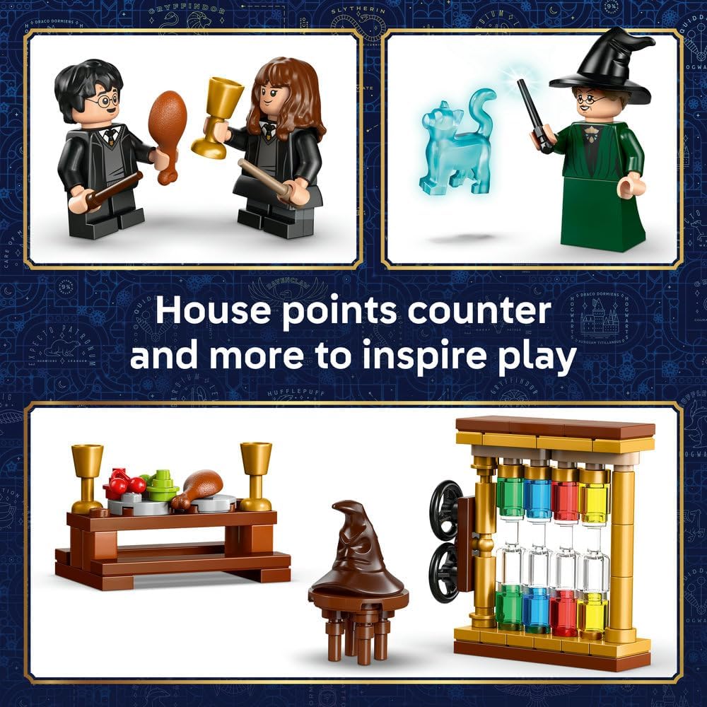 LEGO Harry Potter 76460 Hogwarts Castle: Sorting Hat Ceremony – 25th Anniversary Set with 4 Minifigures & Patronus