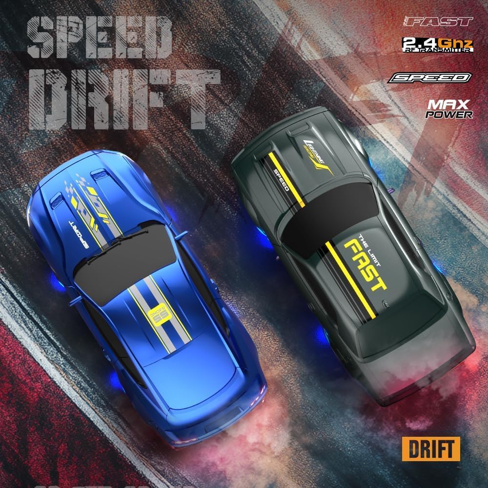 Mytoys™ Lightning 1/43 Scale Mini RC Drift Car – 4WD Metal Chassis & LED Underglow (RTR)