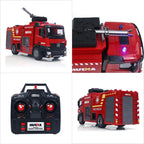 HuiNa 1/14 Scale 22CH RC Fire Truck with Working Water Spray Hose, Sound & Lights (CY1562 RTR)