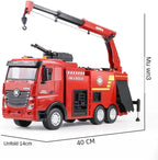 MYTOYS HUINA 1:18 Scale 2.4GHz Remote Control Fire Truck with Water Spray & Lights