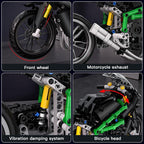 Mould King 23002 H2R Super Motorcycle | Technical Building Blocks Set (639 Pieces)