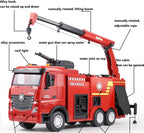 MYTOYS HUINA 1:18 Scale 2.4GHz Remote Control Fire Truck with Water Spray & Lights