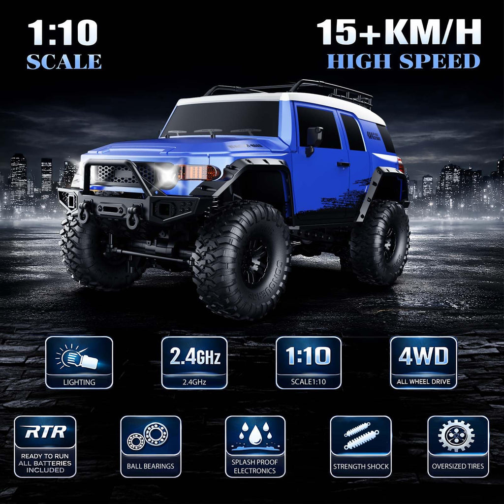 MY TOYS 1/10 Scale RC Crawler - 4WD Hobby Grade Offroad Rock Crawler (ABS Hard Shell & RTR)