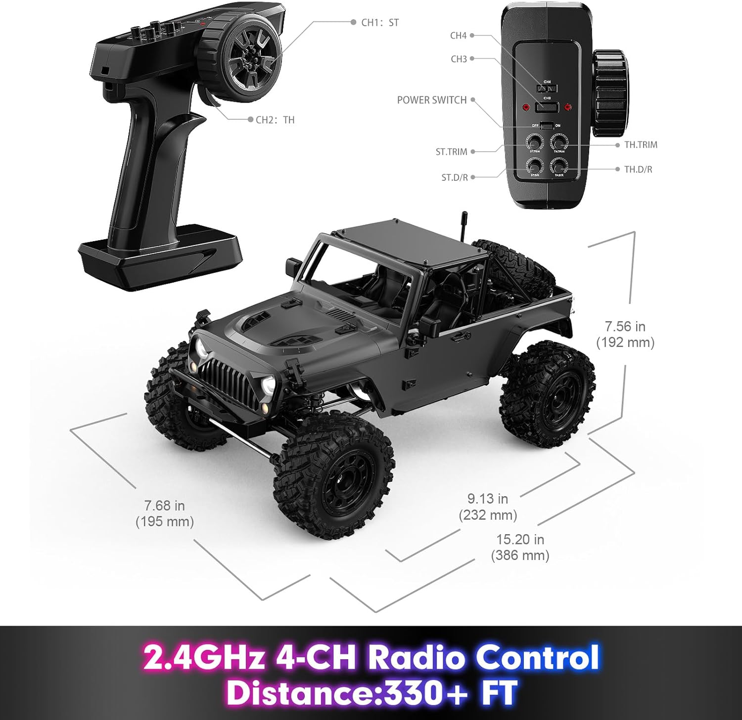 MYTOYS HYPER GO H12Y 1/12 Brushless 4WD RC Rock Crawler Truck