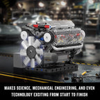 Mould King 10088 Technik V8 Motor – Motorized 535-Piece STEM Building Kit