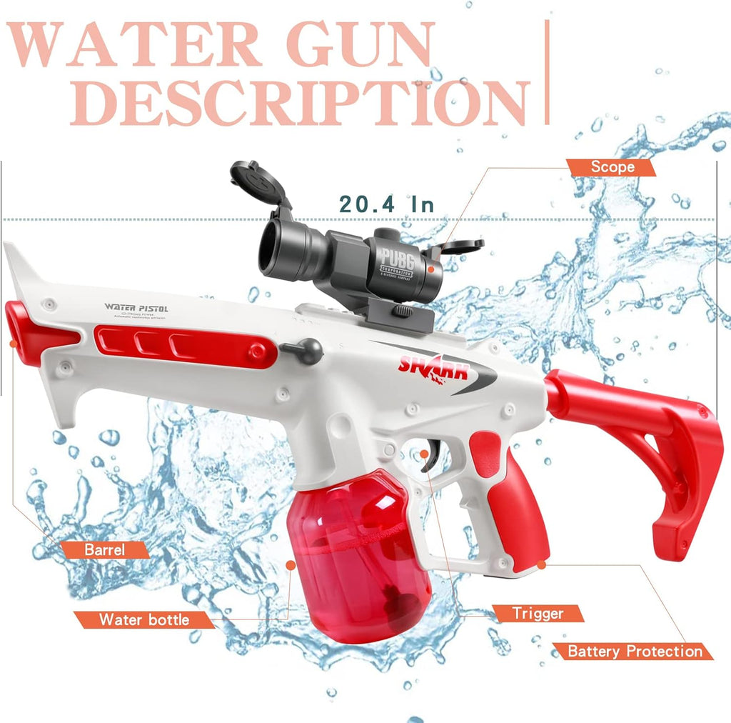 MY TOYS Automatic Electric Water Gun – 1000cc High-Capacity Blaster (50ft Range)