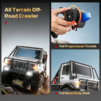 MN-333 1:18 Scale Off-Road RC Unimog Crawler — 4WD, Metal Alloy Body RC Truck, 2-Speed, LED Lights (RTR)