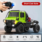 MN-333 1:18 Scale Off-Road RC Unimog Crawler — 4WD, Metal Alloy Body RC Truck, 2-Speed, LED Lights (RTR)