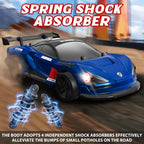 MY TOYS 1/16 RC Drift Car 4WD – 38KM/H High-Speed Remote Control Car with 6 LED Light Modes, 1 Battery & Dual Tire Sets (Racing & Drifting) for Kids & Adults