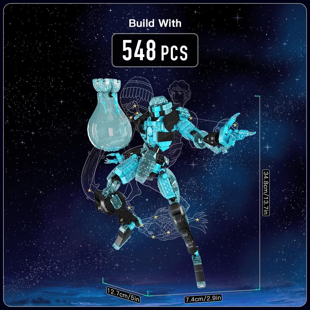 Mould King 10077 Twelve Constellations Mecha: Aquarius Crystal Warrior Building Set