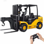 HSTAR 1:12 Remote Control Forklift Toy – 9-Channel 2.4GHz RC Construction Vehicle with Lights, Sounds & 2 Attachments