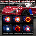 MY TOYS 1/16 RC Drift Car 4WD – 38KM/H High-Speed Remote Control Car with 6 LED Light Modes, 1 Battery & Dual Tire Sets (Racing & Drifting) for Kids & Adults